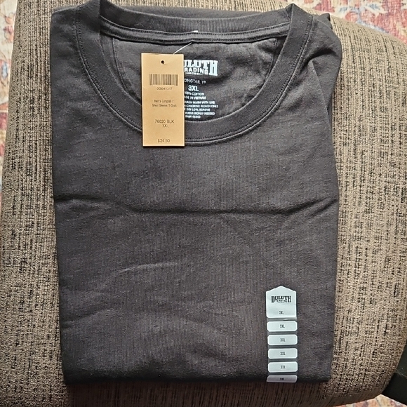 Duluth‎ Trading Mens Longtail Black Short Sleeve T-Shirt Sz 3XL NWT - Picture 3 of 7